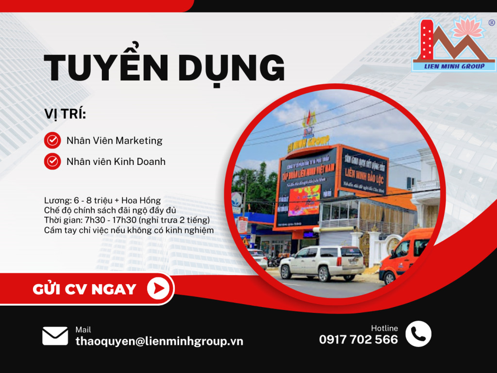 Tuyển Dụng Nhân Viên Tại Bảo Lộc Lâm Đồng - Liên Minh Bảo Lộc
