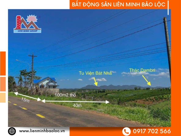 BLD714-Đất Mặt Tiền Lý Thái Tổ Đambri Bảo Lộc