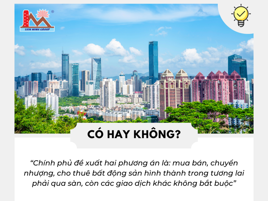 Chính phủ đề xuất giao dịch BĐS phải qua sàn