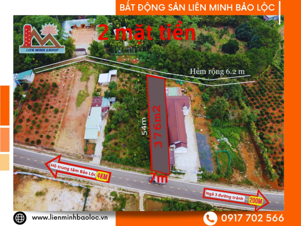 BLD990-Bán Đất 2 Mặt Tiền Đinh Công Tráng, Lộc Châu, Bảo Lộc