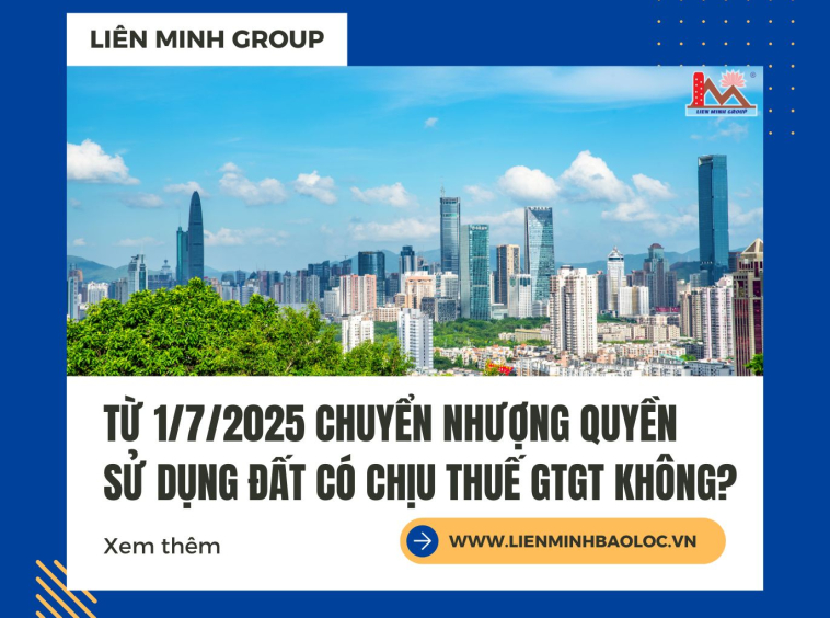 Từ 1/7/2025 chuyển nhượng quyền sử dụng đất có chịu thuế GTGT không?