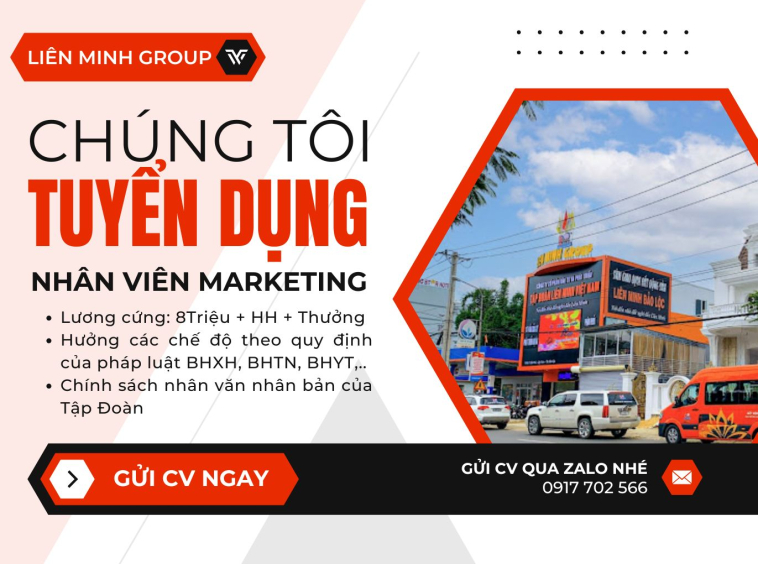 Tuyển Dụng Nhân Viên Marketing Làm Việc Tại Bảo Lộc