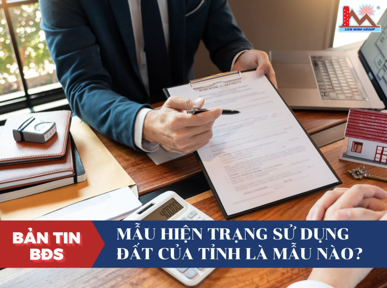 Mẫu hiện trạng sử dụng đất của tỉnh là mẫu nào?