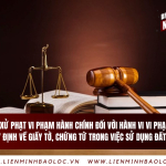 Mức xử phạt vi phạm hành chính đối với hành vi vi phạm quy định về giấy tờ, chứng từ trong việc sử dụng đất